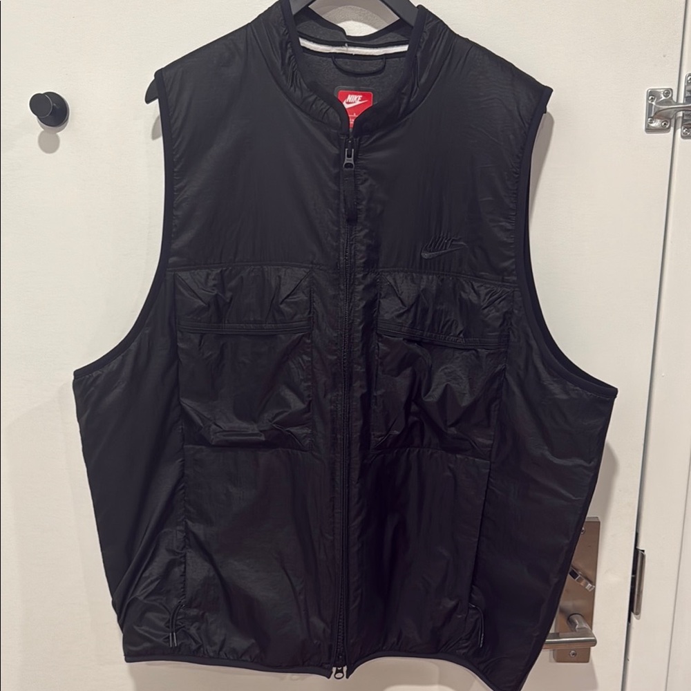 Nike Black Utility Vest with Stand-Up Collar